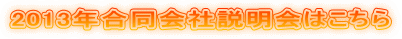 2013年合同会社説明会はこちら