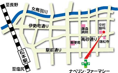 ナベリン・ファーマシー地図