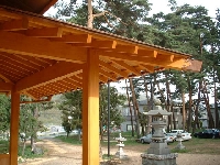 神社、社務所木組み